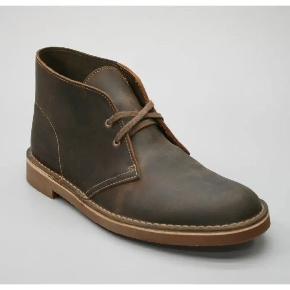 Clarks Bushacre 2 Mens 10 Brown Beeswax Leather Chukka Desert Ankle Boots 15522